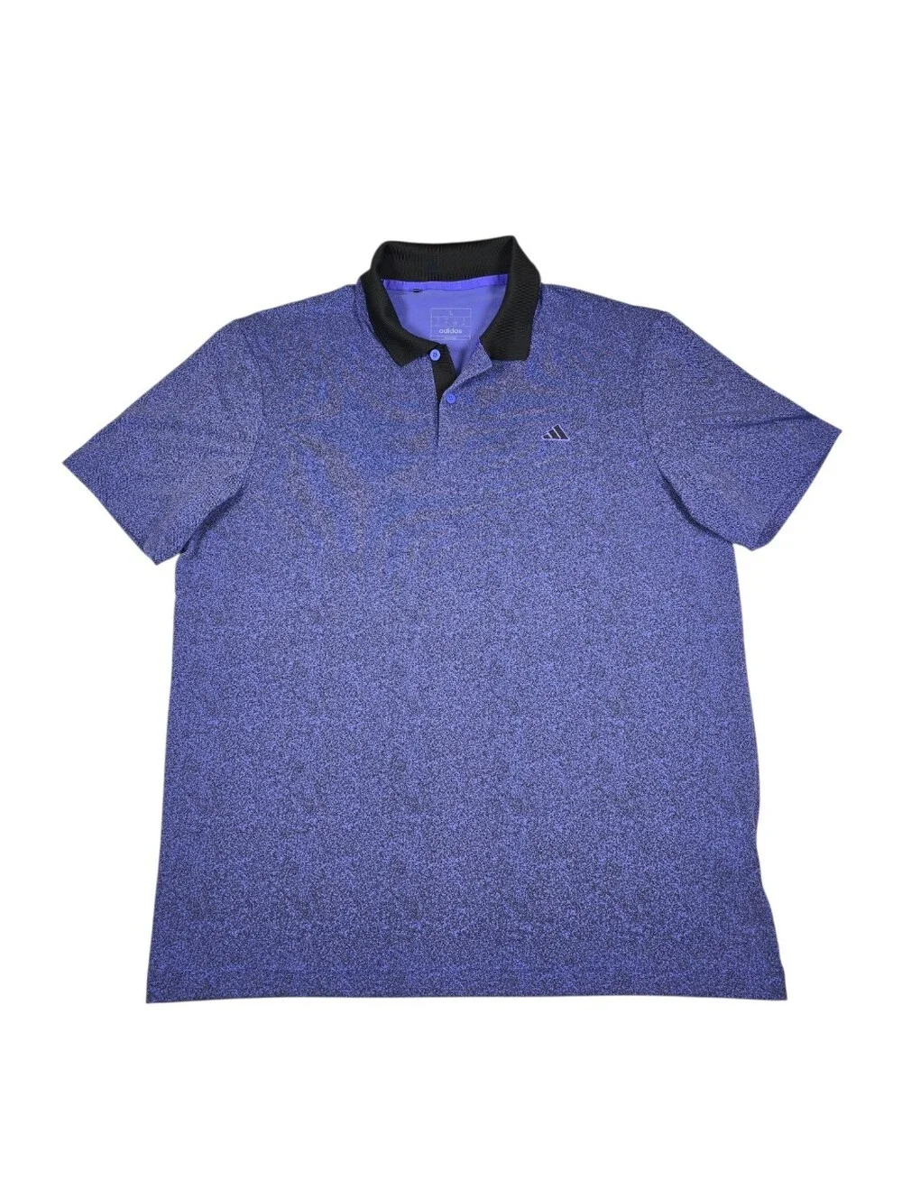Adidas Go To Print Purple/Black Pattern Performance Golf Polo Shirt- Men's Sz L